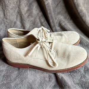 Polo by Ralph Lauren Cream Suede Kids Dress Shoes